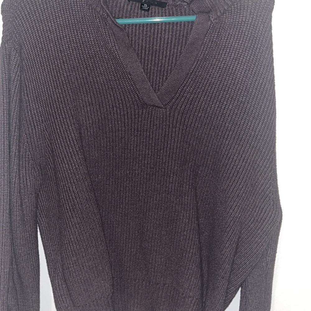 Women's V-Neck Sweater - Brown